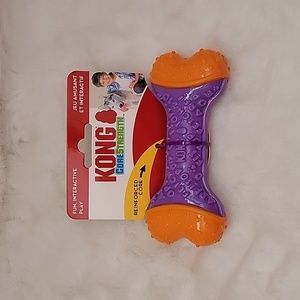 KONG CoreStrength Bone Dog Toy Orange and Purple Sm/med